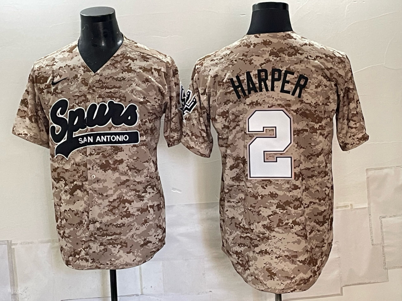 Men San Antonio Spurs #2 Harper camo Nike 2026 NBA Jersey 101902->->NBA Jersey